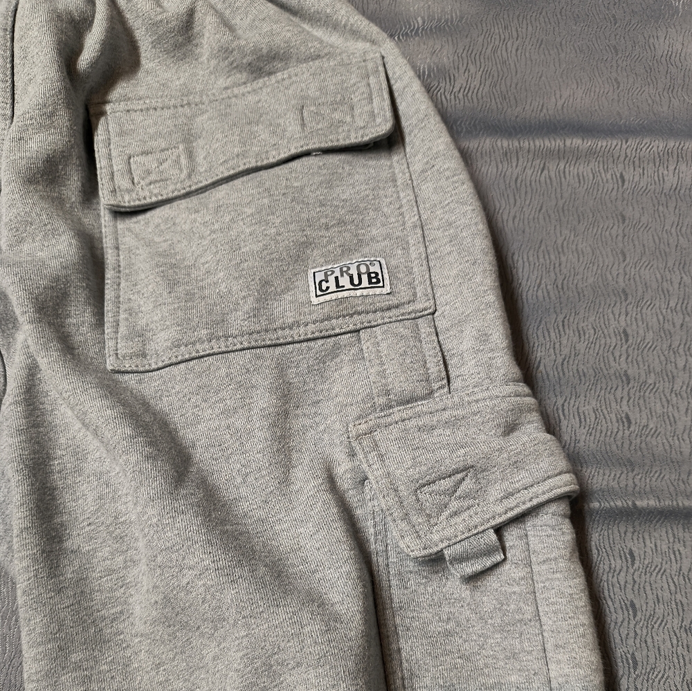 Men's Gray Cargo Jogger Pants - Picture 4 of 6